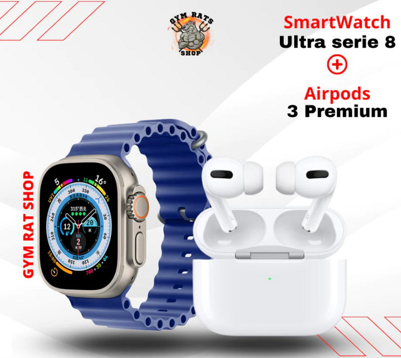 Relógio SmartWatch IWO ultra Serie 8 + Airpods 3 Pro (Brinde) - DUKSTORAGE