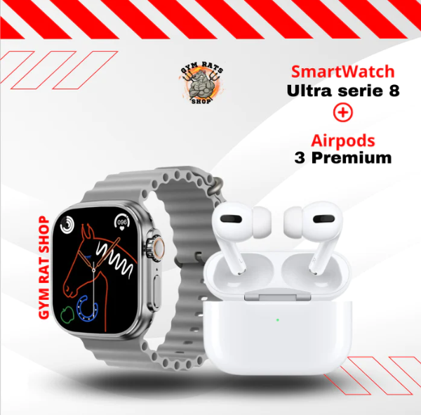 Relógio SmartWatch IWO ultra Serie 8 + Airpods 3 Pro (Brinde) - DUKSTORAGE