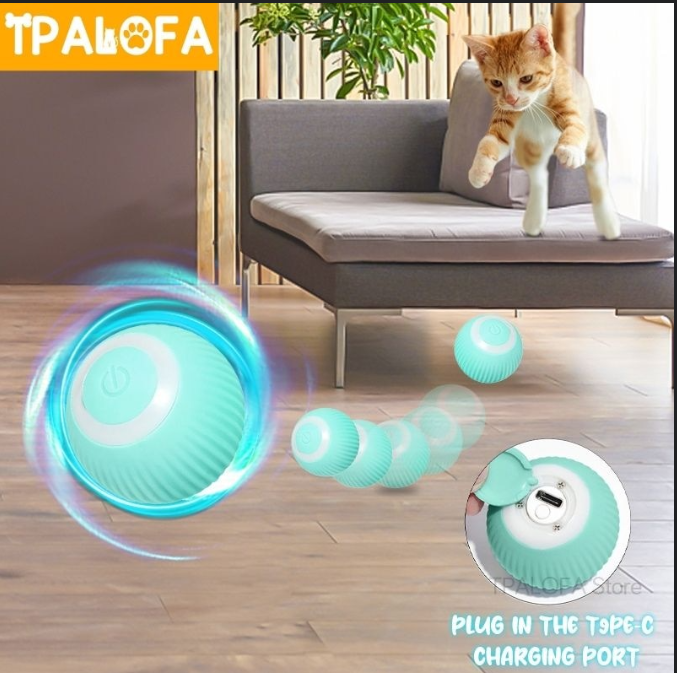 Bola Automática para Gatos - Diversão certa para seu Felino ! - DUKSTORAGE