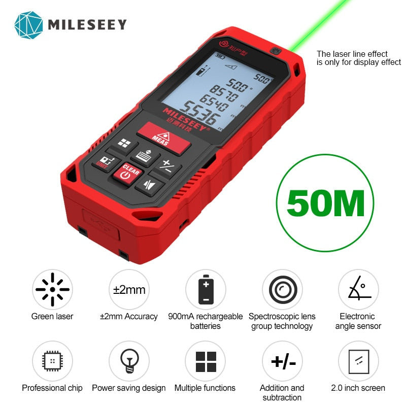 Trena a Laser Digital MILESEEY Medidor de Distância - DUKSTORAGE