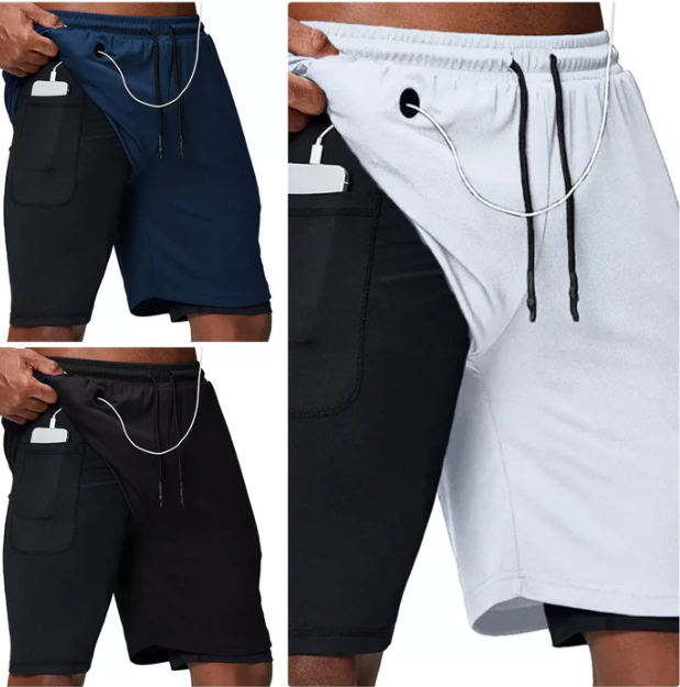 Shorts Masculino 2 Camadas - Compre 1 Leve 3