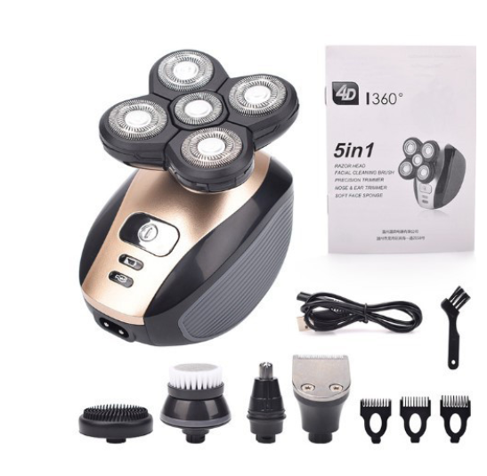 BLADER PRO Electric Shaver 5 Floating Heads 5 in 1 Men's Rechargeable